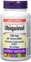 Webber Naturals Ubiquinol 100mg QH 활성 CoQ10, 100 softgels
