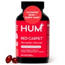 오메가 3 지방산, 비타민 E, Black Currant Seed Oil, 피부 건강 및 건강한 모발 Follicles 지원을위한 보충 HUM Red Carpet Skin & Hair Vitamins