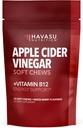 Apple Cider Vinegar Chews with Vitamin B12 and Folate - 에너지 및 소화 건강을위한 편리한 ACV 보충제 - 30 개 - 개별적으로 포장 - 혼합 Berry 풍미, Vegan - 1 개월 공급