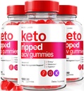 rize 실험실 (Pack of 3 Keto Ripped ACV Gummies, 공식 Keto ACV Gummies 고급 체중 감량 지원, 모든 자연 애플 Cider Vinegar, 프리미엄 Keto Plus ACV Gomitas 리뷰 (180 Gummies)