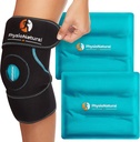PhysioNatural 아이스 팩 무릎 통증 완화, 다리 부상, 붓기, 무릎 교체 수술, 관절염, Meniscus 눈물 및 ACL에 대 한 냉 압착 치료