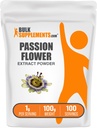 BulkSupplements.com 열정 꽃 추출 분말 - 열정 꽃 보충, 초본 보충 - 글루텐 무료, 서빙 당 1g, 100g (3.5 oz) (팩 1)