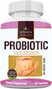 Probiotics Gut를 위한 Lactic 산성 박테리아를 가진 여자와 남자를 위한 모든 자연적인 건강 보충교재, 효모 지원 60 매일 사용을 위한 구두 Flora 캡슐. Botanica 연구에 의해 미국에서 만드는