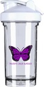 Pancreatic 암 Awareness 18 Ounce 셰이커 병 음료 믹서 누출 방지 전 운동 단백질 쉐이크 식사 보충 쉐이크 병 500ML/18 Oz White&-1&-1