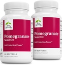 Terry Naturally Pomegranate Seed Oil - 심장 혈관 건강 지원 보조 보충 - Omega-5 및 석류 추출물이있는 초본 비 GMO 보충 - 60 Softgels, 2 팩