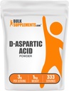 BulkSupplements.com D-Aspartic Acid Powder - 남성용 D-Aspartic Acid Supplement, Unflavored Amino Acid - 순수 & 글루텐 무료, 서빙 당 3g, 1kg (2.2 파운드) (팩 1)