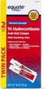 본부 TWINPACK 1% Hydrocortisone Anti-itch Cream 최대 힘 Cortisone에 비교하십시오