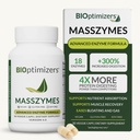 BIOptimizers MassZymes - Gut 건강을위한 완벽한 소화 효소 보충 - 남성과 여성을위한 완화 - Lipase Amylase Bromelain Digestive Enzymes (30 캡슐)