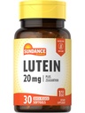 Sundance Lutein 20mg | 30 Softgels | Zeaxanthin | 비 GMO 및 글루텐 무료 보충