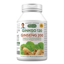 ANDREW LESSMAN Ginkgo 120 Plus Ginseng 200mg - 30 캡슐 - 뇌, 기억 및인지 기능을 지원하는 표준화 된 추출물 혼합. Adaptogen, 전투 스트레스와 피로. 없음 첨가제
