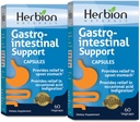 HERBION Naturals Gastro- 내장 지원 Upset Stomach Relief, 위장 건강 및 기능, Occasional Acid Indigestion, 건강한 Intestinal Flora, 60 Vegicaps - 2 팩