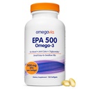 OmegaVia EPA 500의 순화된 Omega-3 물고기 기름 보충교재, Triglyceride 모양, Burpless 물고기 기름, 비 GMO, 글루텐 자유로운, IFOS 5-Star, 120 Softgels에 있는 500 mg EPA