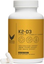 고수준 K2D3, 비타민 K2 & D3는 BioPerine 까만 고추, 심장, 뼈, 면역 지원, 5000 IU D3, 100 mcg K2, 채식주의자, 60 Veggie 캡슐을 위한 이중 활동 Complex를 보충합니다