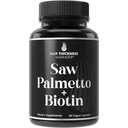 톱 팔로토 + Biotin 고급 2-in-1 머리 성장에 대 한 결합. 자연적인 톱 Palmetto 추출물 + 10000mcg Biotin를 가진 Vegan 캡슐 보충교재. 남자와 여자에 대 한 탈모 및 재성장 알약. DHT 차단제