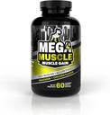 Mega Muscle - 근육 이익 | 모든 생활 단계에서 개를 위한 매일 부스터 Chewable 정제 Multivitamin | 고단백, 체중 증가 강아지 & 성인 개 보충교재 | 닭 맛 | 60 정제