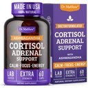 Dr. Matthew Cortisol 흡진기 여성을위한 보충. Ashwagandha, Rhodiola & Ginseng과의 Adrenal 지원 – Cortisol & Aid Relaxation, Calm 및 Restful Sleep에 Detox 칵테일