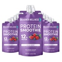 디자이너 Wellness Protein Smoothie, Real Fruit, 12g Protein, Low Carb, ZeroAdd Sugar, Gluten-Free, Non-GMO, 인공 색상 또는 향료 없음, 혼합 Berry, 12 카운트