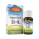 Carlson - 최고 매일 D3 + K2, 50 mcg D3 + 45 mcg MK-7, 심장 & 뼈 건강, 90 액체 하락, 2.54 ml