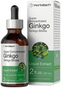 Horbäach Ginkgo Biloba 추출물 액체 2 fl oz | 알코올 무료 허브 보충 | 채식주의, 비 GMO, 글루텐 무료