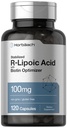 Horbaach R-Lipoic Acid 100 mg | 120 캡슐 | Biotin Optimizer | Non-GMO, 글루텐 무료 | 안정된 R-Lipoic Acid Supplement