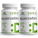 서빙 당 Quercetin 1000mg (2 팩) | 300의 캡슐, 높은 생물 사용 가능한 플라보노이드, 제 3 자 테스트, 건강한 면역 체계, 비 GMO, 글루텐 없음