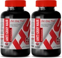 Folic Acid Organic - 안티 그레이 헤어 천연 공식 - 피부 건강을 홍보하는 데 도움이됩니다 (2 병)