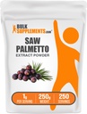 BulkSupplements.com 톱 Palmetto 추출 분말 - Serenoa Repens, 톱 Palmetto 보충, 초본 보충 - Vegan & 글루텐 무료, 서빙 당 1g, 250g (8.8 온스) (팩 1)
