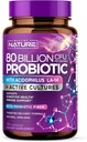 80 억 CFU Probiotic - 남성 및 여성을위한 매일 소화 계통 건강 보충 - Lactobacillus acidophilus, Bifidobacterium & Prebiotics - Non-GMO, 글루텐 & Dairy Free, 유통 - 30 캡슐