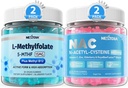 L 메틸 15mg & 메틸 B12 Gummies + NAC Gummies, 600mg N 아세틸 Cysteine 보충교재