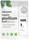 NatureBell Psyllium Husk 섬유 보충교재, 서빙 당 9,000mg, 3lb (48oz) 분말 | 소화 & Gut 건강을 위한 유기 수용성 섬유 | 식물 기초, 불연, 비 GMO, 글루텐 자유로운
