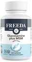 FREEDA Glucosamine MSM - 채식 관절 유연성 및 이동성 보충 - 채식 글루코사민없이 - 합동 기능 지원 - 세 번째 파트 테스트 - (100 캡슐)