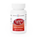 GeriCare CoQ10 100mg Softgels - 높은 흡수 Co Q 10 보충교재 - 남자, 여자 및 노인을 위한 삼키기 Q10 Coenzyme에 쉬운 - 1 달 공급, 30 조사 - 친절한 여행