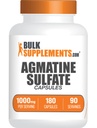 BulkSupplements.com Agmatine 황산염 캡슐 - Nitric 산화물 보충교재, Agmatine 보충교재 - 글루텐 자유로운, 서빙 당 2개의 캡슐, 180 조사 (1의 포장)