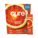 Cure Hydration | 식물 기반 전해질 음료 믹스 | 추가 설탕 | FSA-HSA | 코코넛 워터로 만든 탈수 릴리프 파우더 | 비 GMO | Vegan | 파우치 14개
