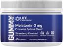 Life Extension Gummy ScienceTM Melatonin (Strawberry), 3 mg, Optimal Sleep Support, 건강한 circadian Rhythm, Cellular Defense, 글루텐 프리, 비 GMO, 채식, 60 구미