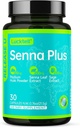 LuckTell Senna Plus 15-Day Cleanse - 여성을위한 Gentle Gut Cleanse Detox & Senna, Cascara Sagrada, Psyllium Husk & MCT 오일, 미국, 30 캡슐으로 만든 자연 대령 Cleanse