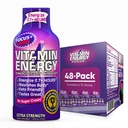 비타민 에너지 Focus+ 여분 힘 에너지 탄 베리 48 팩, 260mg 자연적인 카페인, B 비타민, CoQ10, 아미노산, 초점, 생산력 & 명확성, 영 설탕, 글루텐 자유로운, 1.93 fl oz