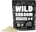 Wild Foods Lions Mane Powder 버섯 추출물 10 : 1 | 유기농 버섯 분말 | 뇌 건강, 기억 및 초점을위한 Adaptogenic Nootropic 허브 (4 Ounce (Pack of 2))