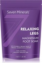 Seven Minerals Relaxing Legs 마그네슘 염화물 조각 3lb – Epsom 소금보다 더 나은 흡수 - 타이어 다리와 다리 크림을위한 독특한 발 Soak 공식 - 오렌지, Cedarwood & Lavender