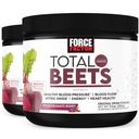 힘 요인 총 사탕 음료 혼합 Superfood 분말 Nitrates to Support Circulation, Nitric 산화물, 에너지, 내구시간 및 stamina, 심장 혈관 심장 건강 보충교재, 60 서빙, 2-Pack
