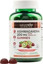 NatureWise Ashwagandha Gummies - Strawberry Kiwi - 비타민 D3가있는 KSM-66 - 무드 지원 - 채식주의 - 비 GMO, 젤라틴 및 글루텐 무료 - 90 Count[45-Day 공급]