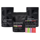 스포츠 연구 L 글루타민 (1.1 lbs), 설탕 자유로운 자연적으로 맛을 내는 Hydrate 전해질 16x 다양성 패킷 및 크레아틴 Monohydrate (1.1 lbs)
