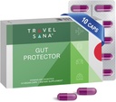 여행자를 위한 소화 건강 지원 |지구 및 Diarrhea, Bloating, Gas |Boost Immune System |Probiotics & Essential Vitamin |Fast-Acting |10 Vegan Caps