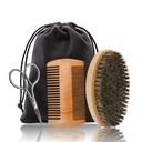 Hair Dough Beard Brush & Comb, Scissors Set for Men, Setinclude Soft Boar Bristle Brush, Bamboo Wide Tooth Comb, and Mustache Trimming Scissors, Straighten & Soften 당신의 Beard
