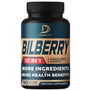 3 개월 동안 아이 보충을위한 10in1 Bilberry 추출물 - 포도 씨앗, Carrot, Elderberry, Eyebright, Quercetin 및 더 허브가있는 9260mg - Non-GMO, 글루텐 무료 - 90 Vegan 캡슐