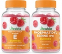 Lifeable Vitamin E + Phosphatidylserine (PS), Gummies 번들 - 훌륭한 타스팅, 비타민 보충, 글루텐 무료, GMO 무료, Chewable Gummy