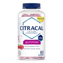 Citracal 칼슘 Gummies, 비타민 D3, 지원 뼈 건강을 가진 칼슘 보충교재, 나이 12+를 위한, 자연적인 나무 딸기 풍미, 60 조사
