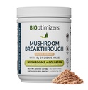 BIOptimizers 버섯 커피 대안 – 소금 카라멜 음료 – 사자 Mane, Chaga, Reishi + 초점, 에너지 및 구트 건강을위한 교원질 펩티드 – Adaptogenic 버섯 & MCT 분말 – 30 서빙