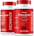 (2 팩) 하트 자유 캡슐, 공식 HeartFreedom 알약 - 에너지와 건강, 순환 지원을위한 하트 자유, 모든 자연 Detox 글리오 Optimizer, 프리미엄 포뮬러 (120 캡슐)
